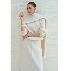 Nueva Ropa, Faldas para Mujer, Falda Midi Tejida SENJI, 22% Viscosa, 10% Acetato, 10% Algodón, 8% Nailon, Ropa, Faldas para Mujer en Blanco - Product Image 2