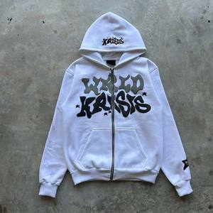 Y2k New American Style Full Pattern Printed White <b>Hoodie</b> Street Harajuku Versatile Loose Oversized <b>Man</b> <b>Hoodi</b> <b>Goth</b> - Product Image 6