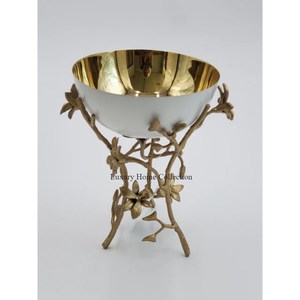 Brûleur d'encens de table de créateur de belles fleurs indiennes faites à la main et or brillant support en prix de gros de l'Inde - Product Image 6