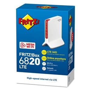 Fritz! Router Módem de Banda Única BOX 6820 LTE Mesh Blanco y Rojo 20002907 0794966 - Product Image 2