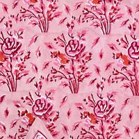 Rose bonbon Floral Queen Size indien doux coton literie 100% coton main bloc impression drap de lit réversible taies d'oreiller-3 pièces