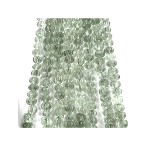 ลูกปัดพลอยควอตซ์อะมีทิสต์สีเขียวคุณภาพพรีเมียม ขนาดประมาณ 8-12 มม. ขนาดประมาณ 14 นิ้ว ลูกปัดพลอยธรรมชาติ - Product Image 5