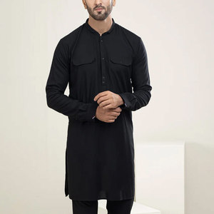 La mejor calidad para hombre Shalwar Kameez Color sólido personalizable hecho de algodón Precio razonable para la venta - Product Image 3