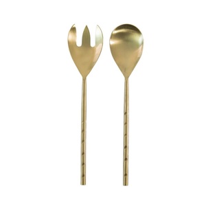 Ensemble de couverts de qualité supérieure pour la décoration de table à manger à faible coût, cuillère et fourchette de service à salade au design unique pour hôtel - Product Image 6