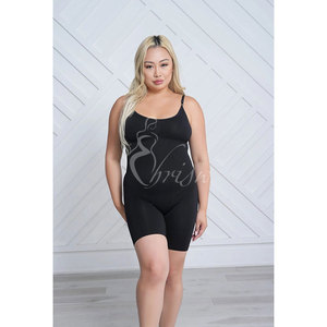 Traje de compresión de cuerpo completo THE TAKE ME DOWN con pantalones cortos, body moldeador sin costuras con jacquard de rosas - Product Image 1