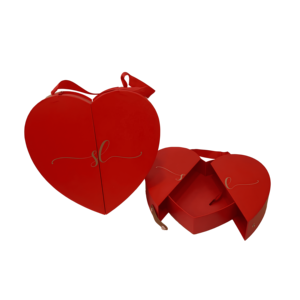 En stock (se acepta personalizado) alta calidad estampado en caliente corazón doble caja de regalo abierta Set <span class=keywords><strong>2</strong></span> Caja de flores flor corazón caja de embalaje de regalo - Product Image 4