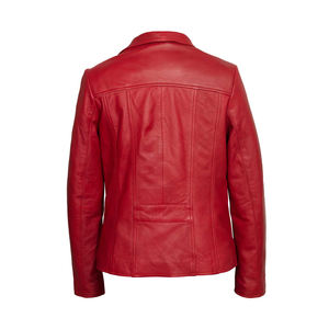 Chaqueta bomber de cuero de alta calidad de piel sintética para mujer Otoño Invierno uso varios colores hecho en Sialkot - Product Image 5