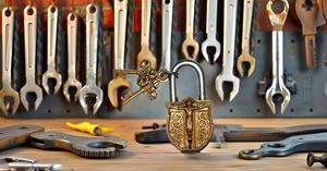 Cadenas en laiton-Serrure avec clés-Fonctionnement fonctionnel-Cadenas en laiton Jésus doré - Product Image 5