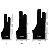 Gants pour tablette graphique à deux doigts, en tissu doux, anti-huile, anti-traces de doigts, pour la main gauche et droite, modèle K392.087.v