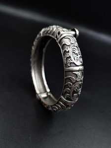 Brazalete de aspecto plateado de latón puro para fiesta, pulsera oxidada de tamaño libre que se puede abrir, producto a granel hecho a mano ajustable - Product Image 1