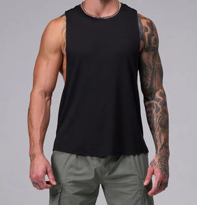 Débardeur de musculation pour homme en coton lourd personnalisé OEM, débardeur de fitness musculaire, débardeur de course à pied en spandex - Product Image 4