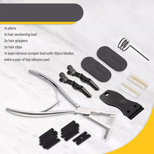 Juego de alicates para extensiones de cabello de acero inoxidable alemán, mango de acero alemán pulido para juego de peinado de cabello humano - Product Image 6