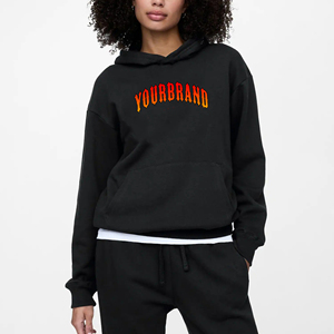 OEM/ODM Sweats à capuche pour femmes Impression DTG Logo personnalisé 360GSM Surdimensionné Hiver Streetwear 100% Coton Sweat-shirt - Product Image 1