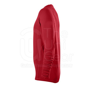 Men's <b>Red</b> <b>Long</b> <b>Sleeve</b> Rash Guard Compression Shirt Quick Dry Polyester Workout <b>Top</b> Adult Size - Product Image 2