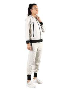 Chándal con cremallera cómodo personalizado OEM para mujer, ropa informal de entrenamiento de fuerza para correr con capucha para deportes de invierno - Product Image 5