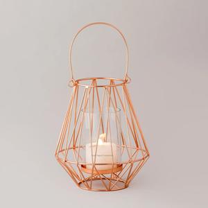 Linterna chapada en cobre con diseño de alambre de Metal de hierro para el hogar y la iluminación navideña de Pascua para colgar y decorar la mesa - Product Image 5