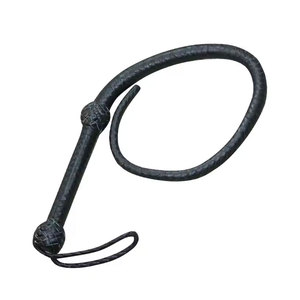 Fouet de taureau en cuir de tissage de qualité supérieure 12 tresses de 3 pieds de long fouet d'entraînement équestre fait à la main pour l'équitation, pratique de la cible - Product Image 2