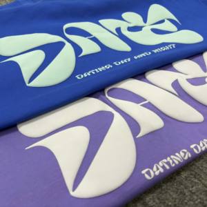 OEM personalizado de los hombres 100% algodón Hip Hop Camiseta lisa de gran tamaño pesado de punto de peso camiseta 3D pantalla Logo para Puff diseño de impresión - Product Image 2