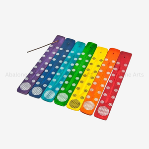 FOL 7 Chakra madera pintada Cenicero 10 pulgadas exportación al por mayor incienso y accesorios a granel - Product Image 1