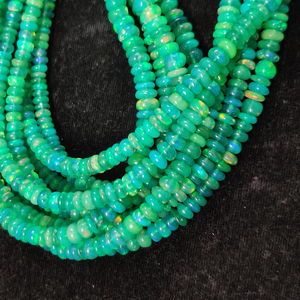 โอปอลสีเขียวอ่อนธรรมชาติ5X3มม.-4X2มม. Rondelle ลูกปัดเรียบ,ลูกปัดพลอยโอปอลธรรมดา,โอปอลเอธิโอเปีย17นิ้ว - Product Image 6