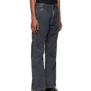 Pantalons pour hommes à usage régulier, vêtements décontractés, logo et taille personnalisés, vente en gros, prix raisonnable, pantalons pattes d'éléphant lavés pour hommes - Product Image 3