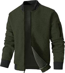 Chaqueta Bomber Varsity informal deportiva ligera para hombre, abrigo de tela de lona - Product Image 2