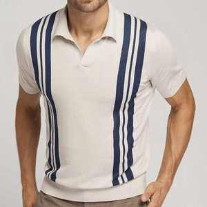 Men knitted polo <b>shirt</b> casual breathable soft fabric short sleeve classic fit <b>t</b> <b>shirt</b> for daily <b>office</b> and outdoor wear - Product Image 3