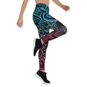 Leggings de Alta Calidad para Mujer, Ajustados, de Cintura Alta, con Diseño Sublimado, para Fitness, Talla Adulto, para Entrenamiento - Product Image 4