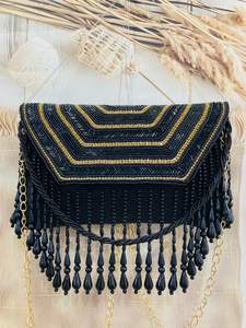 Sacs de soirée spéciaux en pierre de cristal de luxe fabriqués à la main embrayages de mariée sophistiqués avec doublure en PU - Product Image 2