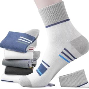 Chaussettes décontractées à rayures de printemps pour hommes Chaussettes d'affaires antibactériennes anti-odeur pour hommes Chaussettes de sport de haute qualité - Product Image 3