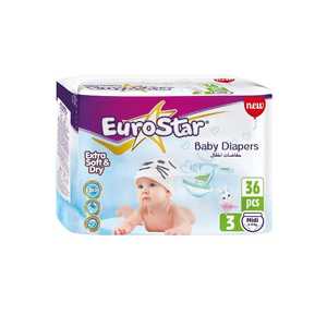 EuroStar Couche bébé jetable de haute qualité Nouveau-né Couche en coton à haute absorption Turquie Quantité en vrac Maxi Taille 4 Prix bas - Product Image 3