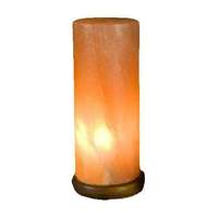 Lampe au sel rose de l'Himalaya 100% naturelle faite à la main avec base en bois pour la décoration de la maison à Noël et à Pâques
