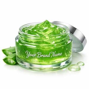 Gel d'aloe vera biologique à étiquette privée pour le visage, le corps et les cheveux, hydratant en profondeur, rafraîchissant et cicatrisant, gel en gros OEM/ODM - Product Image 1