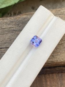 Certificado 8 MM Natural no calentado Bio Color tanzanita cuadrado Asscher corte 3,46 quilates zoisita lupa AAA grado calidad - Product Image 3