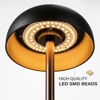 Lampe de table sans fil à batterie haute capacité 5200 mAh avec capteur tactile et lumière LED à intensité variable