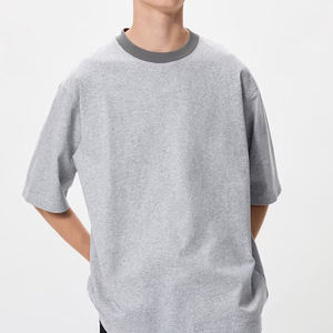 T-shirts surdimensionnés pour hommes T-shirt coupe ample à manches courtes Streetwear T-shirts décontractés AIRism T-shirt surdimensionné - Product Image 1