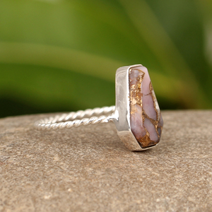 Latest Design 925 Sterling Silver Fine Jewelry Pink <b>Opal</b> Copper Gemstone <b>Ring</b> 8x14mm Coffin Shape Trendy Weddings Coffin Jewelry - Product Image 5