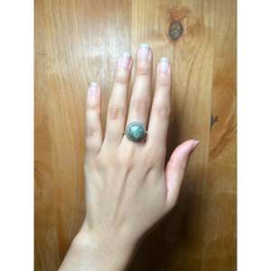 Handmade <b>Boho</b> Navajo Angel Wing Variscite & Sterling <b>Silver</b> <b>Ring</b> Turquoise Gemstone Size 8.25 Everyday Wear - Product Image 5