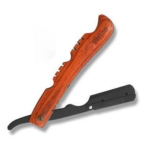 Navaja de Afeitar Profesional para Barbería, con Mango de Acero Inoxidable, Hoja Recta Plegable - Product Image 2