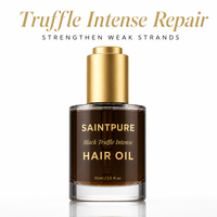 Sérum capillaire de luxe OEM à la truffe noire pour cheveux abîmés et fragilisés, réparation intense et protection thermique 30ml, marque privée, vente en gros en vrac