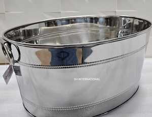 Grand seau à glace élégant en forme de bateau avec poignée pour les fêtes en plein air événements de plage barbecues pique-niques - Product Image 2