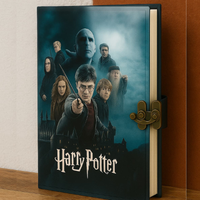 Carnet en cuir véritable tendance style école de sorcellerie classique avec serrure en C, livre de sorts, cadeau fait main pour les fans de fantasy et d'Halloween