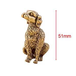 Figurine de chien en laiton Sculpture debout libre Meilleure vente Figurine et Statue de chien au look royal pour la décoration de la maison Modèle de chien de luxe - Product Image 5