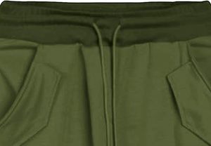 Pantalones Cortos Deportivos Casuales de Algodón 100% de Color Sólido, Holgados, Antiarrugas, con Cierre de Cordón, para Gimnasio - Product Image 5