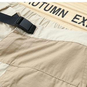 100% pantalones cortos Cargo de ajuste relajado informal de algodón Ripstop para hombres con bolsillos delanteros y traseros logotipo personalizado patrón sólido servicio OEM - Product Image 3