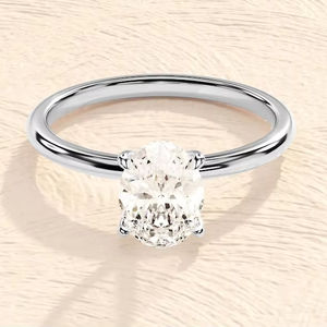 925 Sterling Silver Original <b>Moissanite</b> Ring IGI Certified D Color VVS Clarity Oval Brilliant Cut Solitaire Engagement <b>Jewelry</b> - Product Image 1