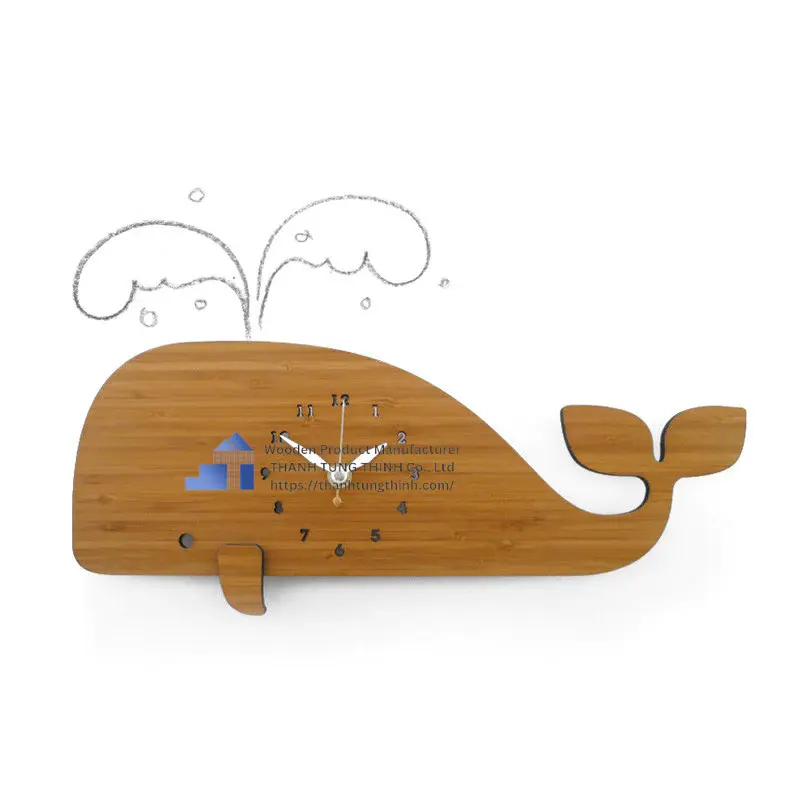 Hot design Handicraft Hand shaped wooden wall clock for home decoration WhatsApp: +84 961005832
