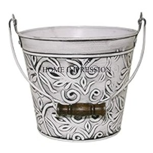 Maceta y maceta de flores de Metal galvanizado, soporte recubierto de polvo de Color negro, diseño elegante decorativo para el hogar, hecho a mano, última llegada - Product Image 4