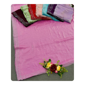 Satin Voan Làm Việc Sarees Đảng Sarees Bán Buôn Satin Voan <span class=keywords><strong>Saree</strong></span> Với Swarovski Làm Việc Cho Đảng Mặc - Product Image 4