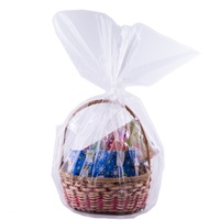 Papier d'emballage transparent en résine BOPP pour bouquets de fleurs, paniers-cadeaux, tailles personnalisées, impression en héliogravure